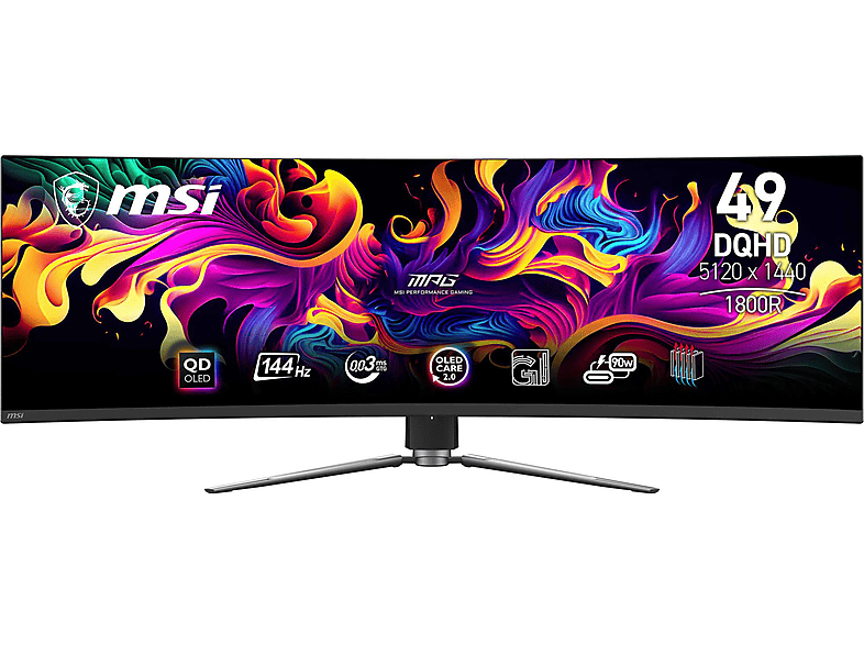 MSI MPG 491CQP OLED-49"/GAM /DQHD/144 HZ/ 49 Zoll DQHD Gaming Monitor (0,03 ms Reaktionszeit , 144 Hz , 60 Hz nativ)