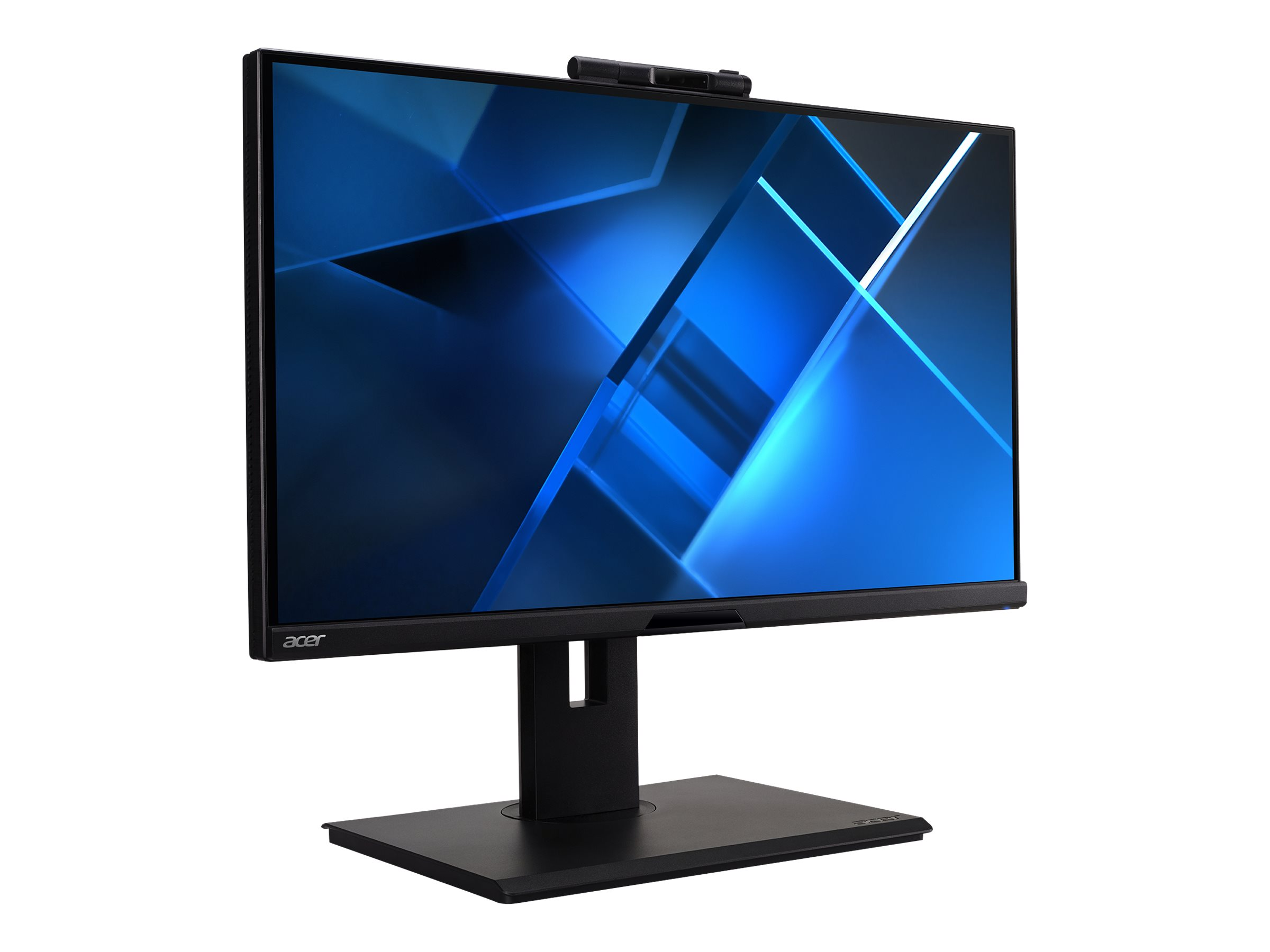Un monitor nero con una webcam.