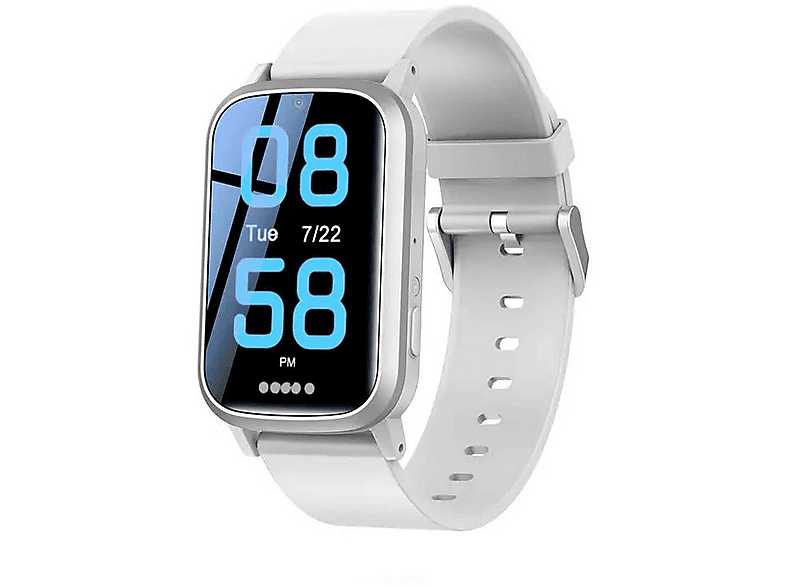 NIKUTRAX Notrufuhr NC92E Senioren Smartwatch Kunststoff Silikon, Weiß