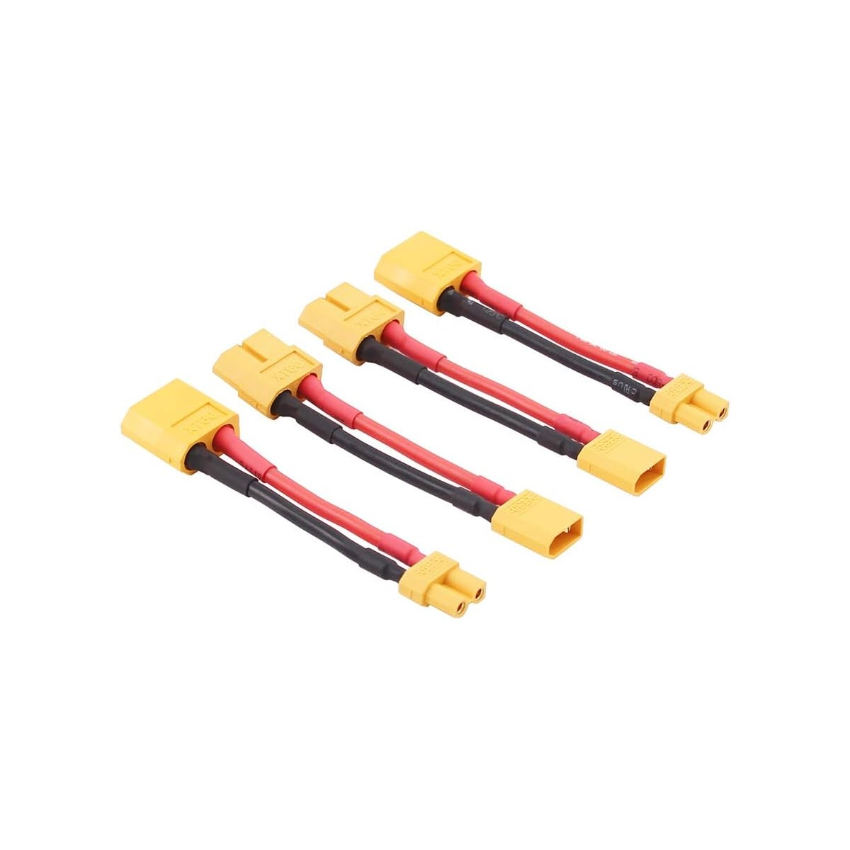 YUNIQUE RC-Verbindungskabel – 3 Paar, 10 Cm, 14AWG, Mit Deans-Steckern, Rot