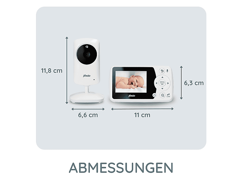 Alecto DVM-64 Babyfoon met camera - Temperatuurweergave - Wit - Geen verbinding