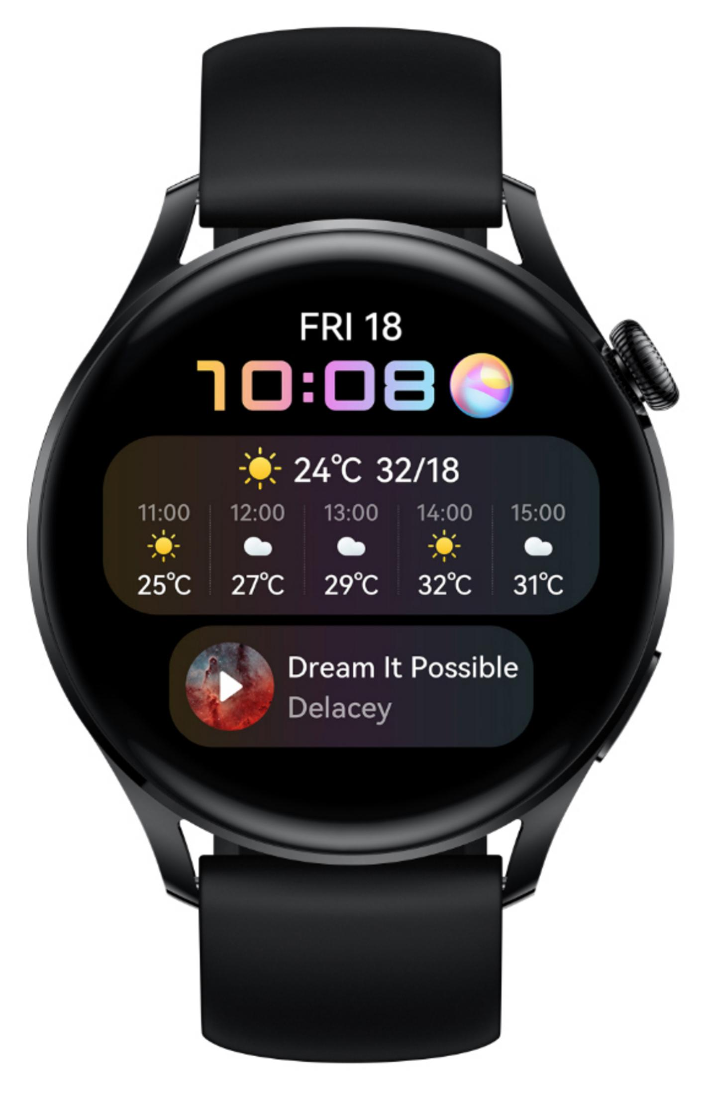Smartwatch HUAWEI Watch GT 3, Acero inoxidable, Negro MediaMarkt