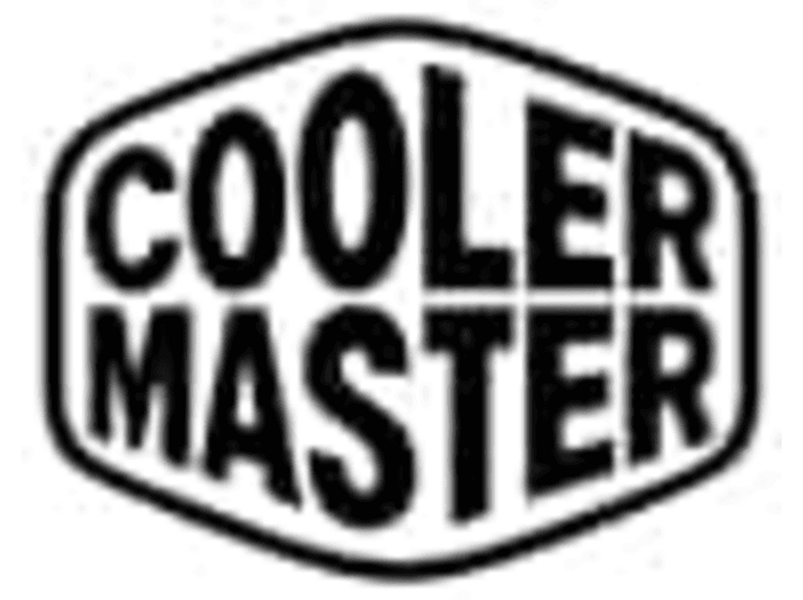 Cooler Master logo in a black and white hexagon shape.