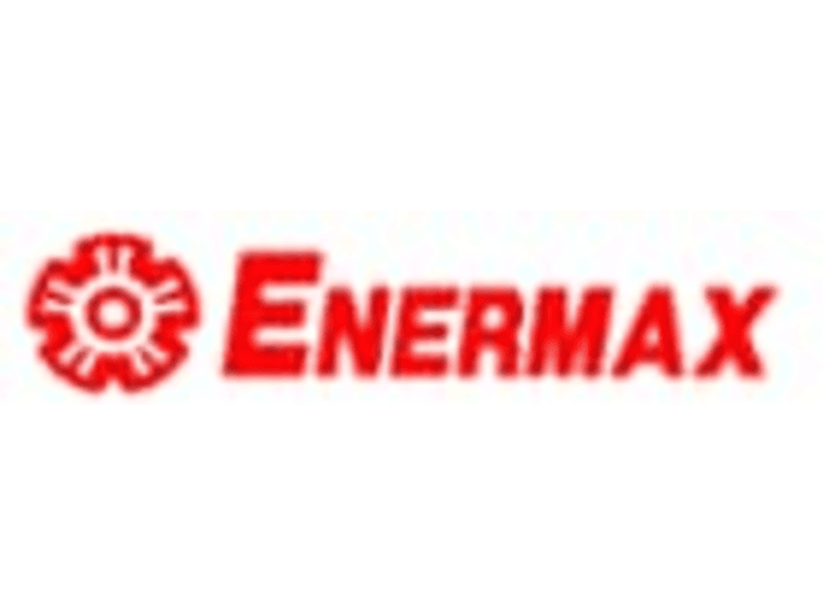 Il logo Enermax in lettere rosse. È su sfondo nero.