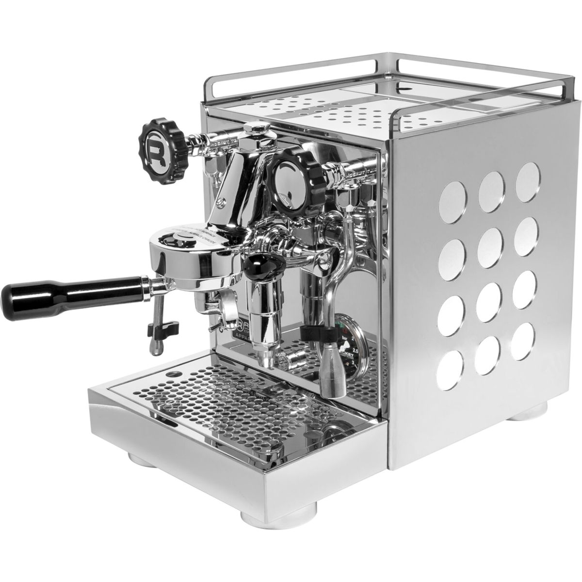 Rocket Appartamento Siebtragermaschine Silber Weiss