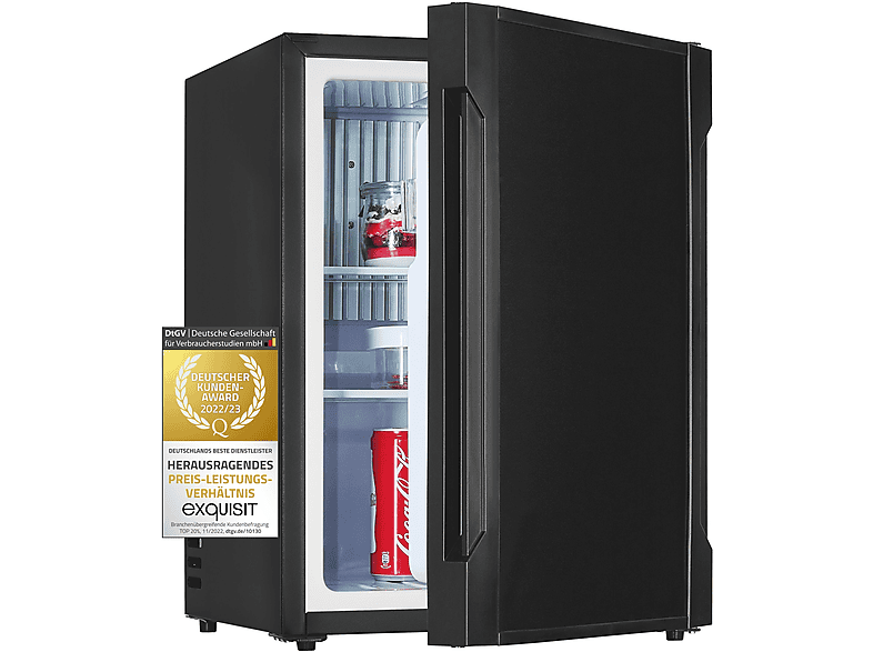 EXQUISIT FA40-271G schwarz Kühlschrank (G, 560 mm hoch, Schwarz)