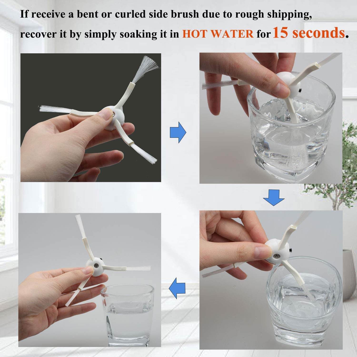 Instrukcje naprawy wygiętej szczotki robota.