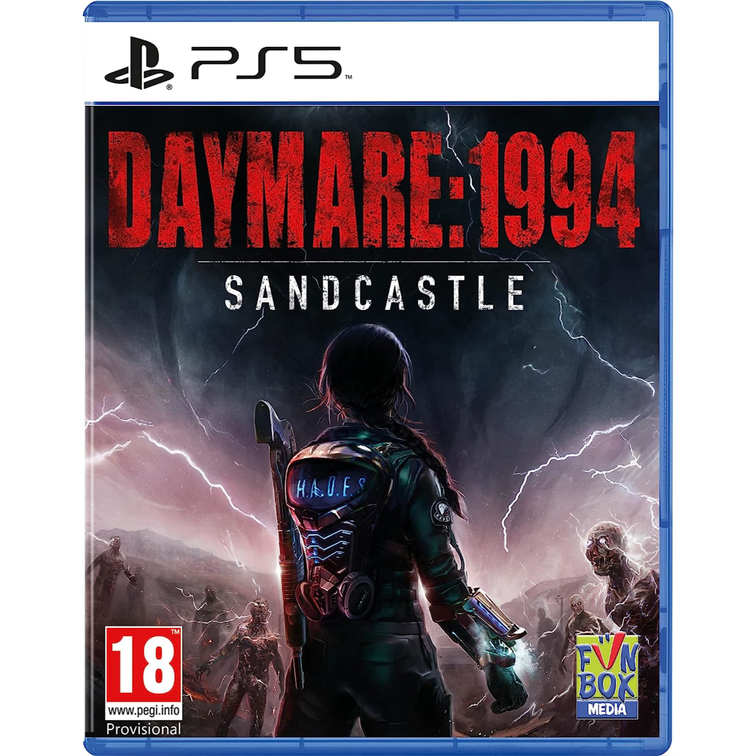 Okładka gry Daymare: 1994 Sandcastle, z postacią kobiety z bronią na ciemnym tle.