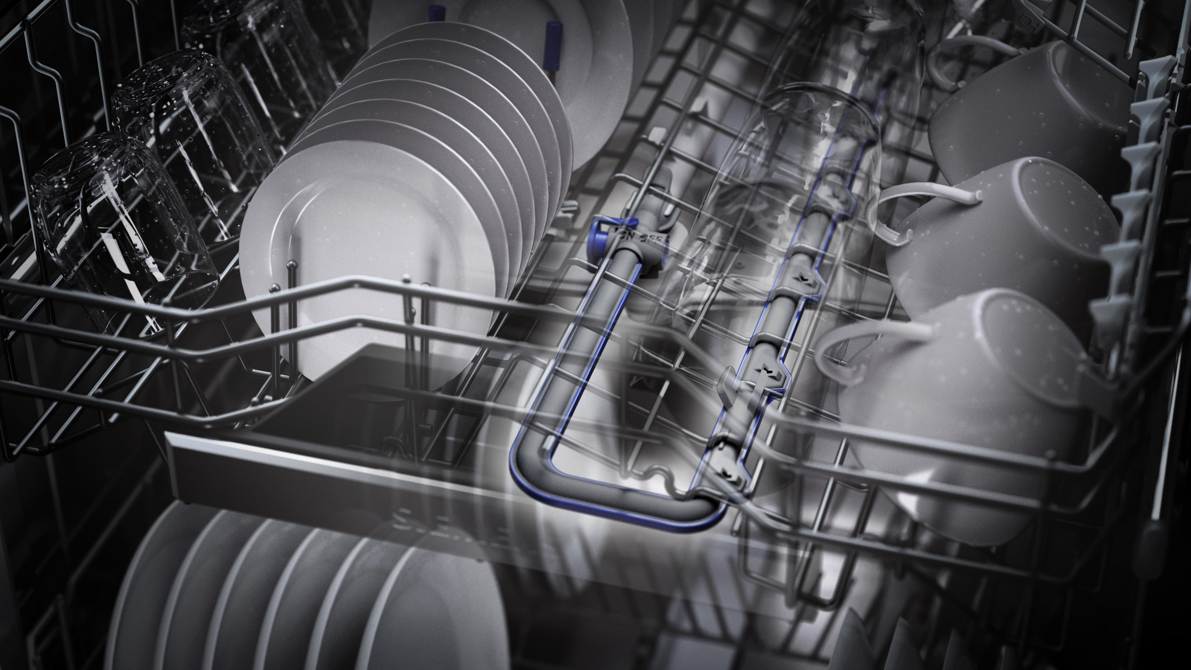 SIEMENS SN45YS00AE iQ500 Geschirrspüler (unterbaufähig (Besteckkorb, 598 mm breit, 44 dB (A), D)