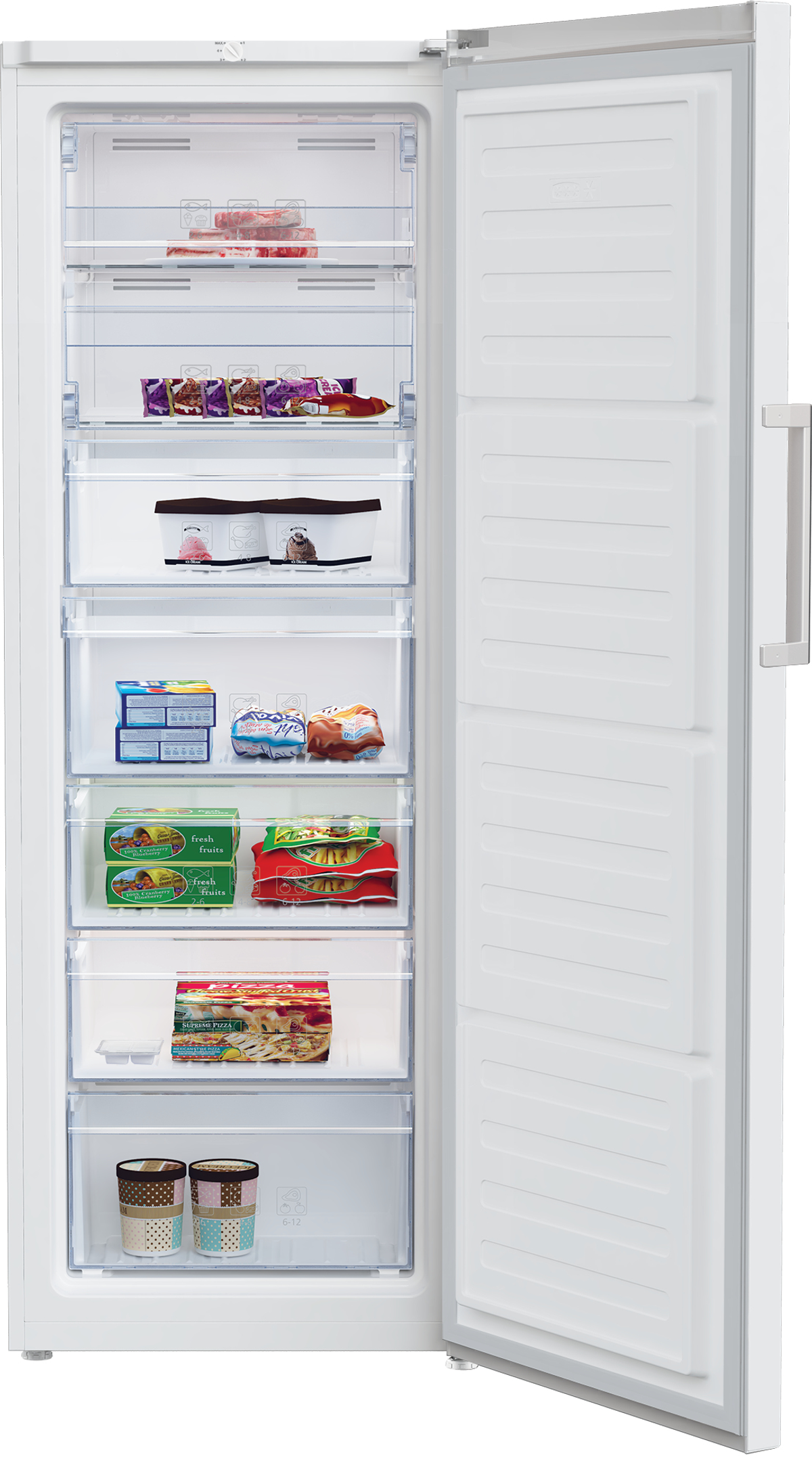 Etiqueta energética para un refrigerador. Muestra la clase A+.