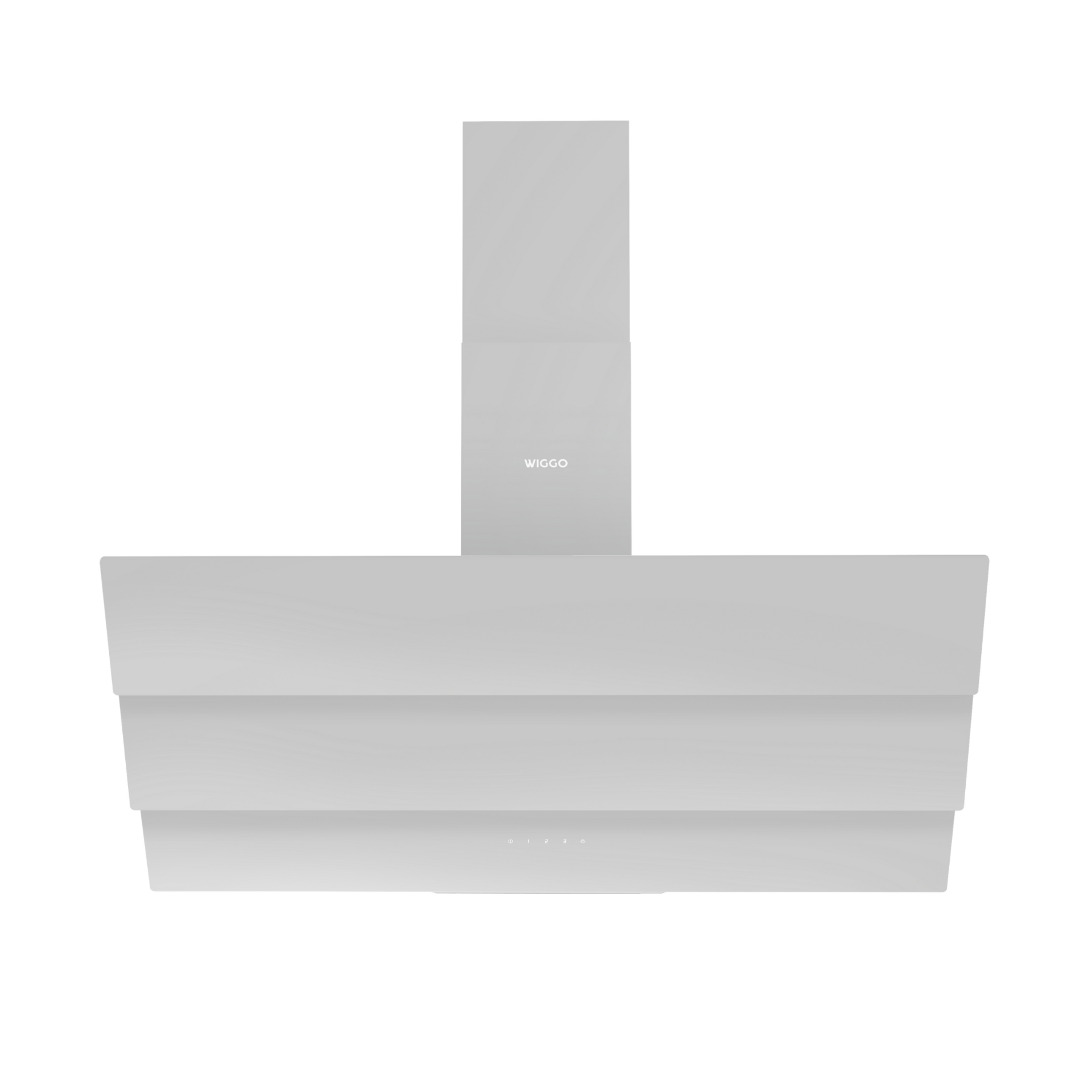 Hotte de cuisine blanche avec un design épuré, sur fond blanc.