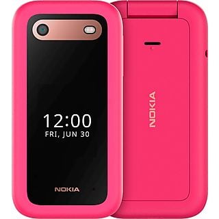 Móvil - NOKIA 2660 Flip, Rosa, 128 MB, 128 MB RAM, 2,8 ", 2.8 pulgadas / 7.112 cm, Unisoc, 1450 mAh, SYMBIAN