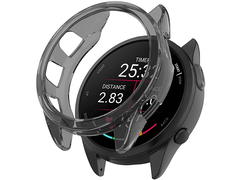 Coque Protection Garmin Forerunner 970 - Housse TPU Silicone Souple & Légère - Protection Anti-choc - Noire - 9