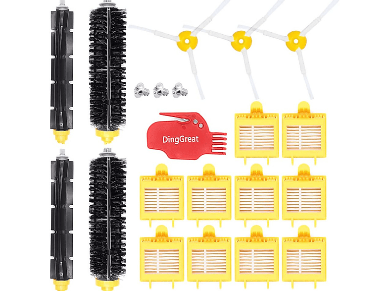 Ersatzbürsten-Set Für IRobot Roomba 700 Serie – Seitenbürsten, Filter, Borstenbürste Inkl. Reinigungswerkzeug