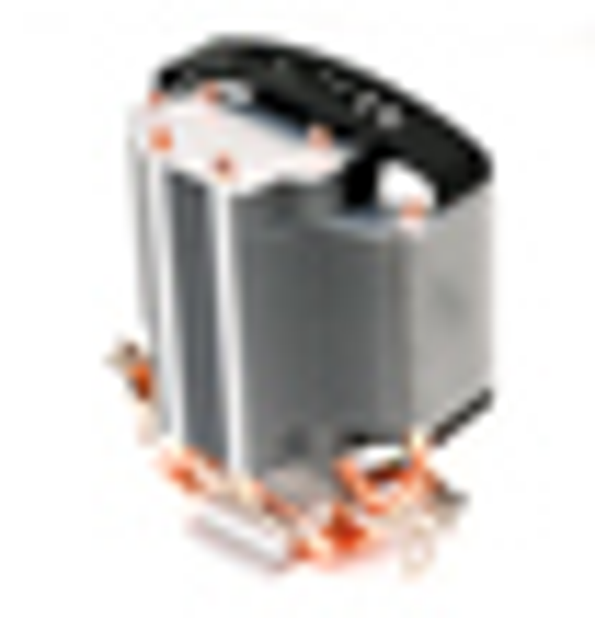 Chłodnica procesora komputera. Cylindryczny z żebrami i miedzianymi rurkami cieplnymi. Służy do chłodzenia procesora.