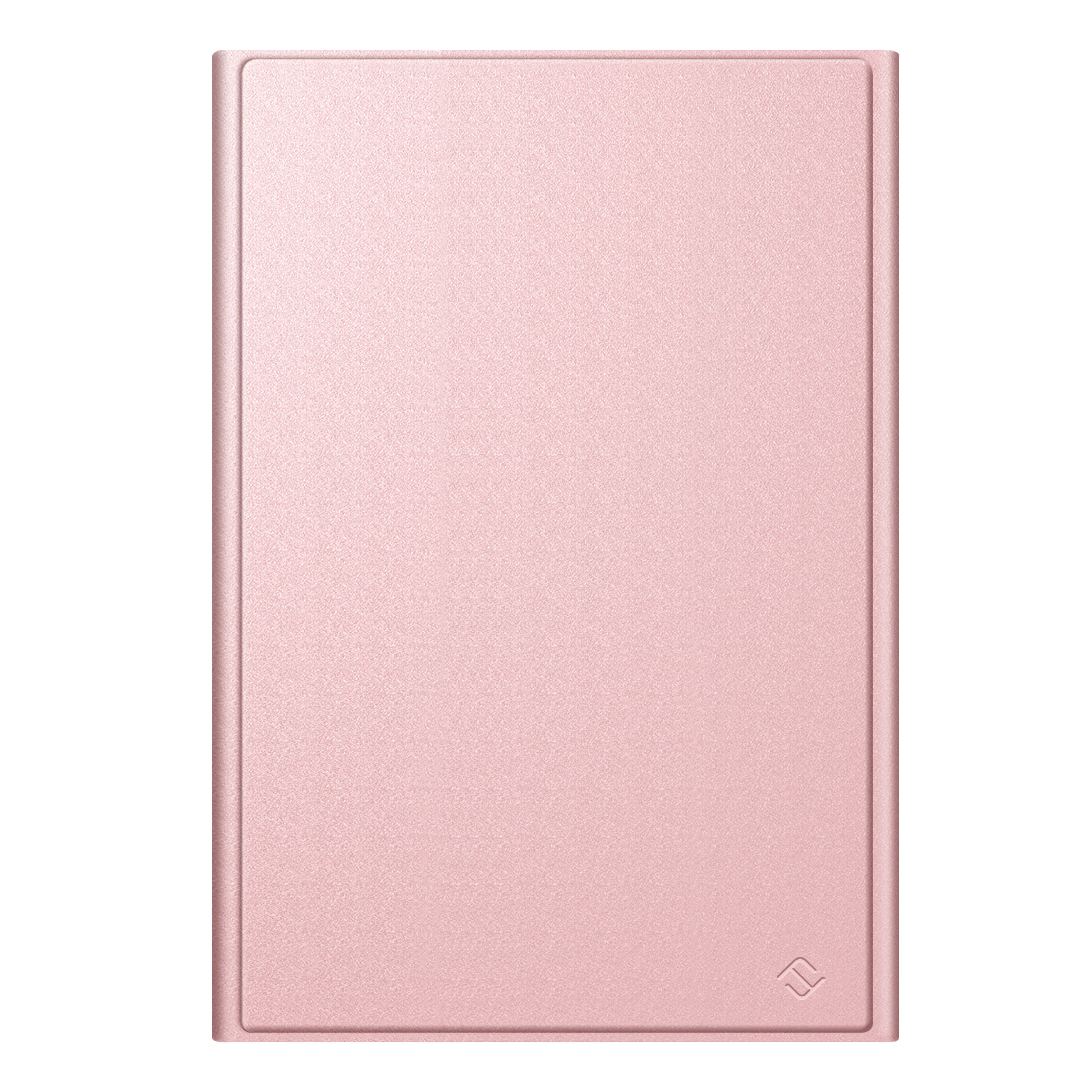 Ein rosa, rechteckiges Tablet mit abgerundeten Ecken. Die Oberfläche hat eine subtile Textur.