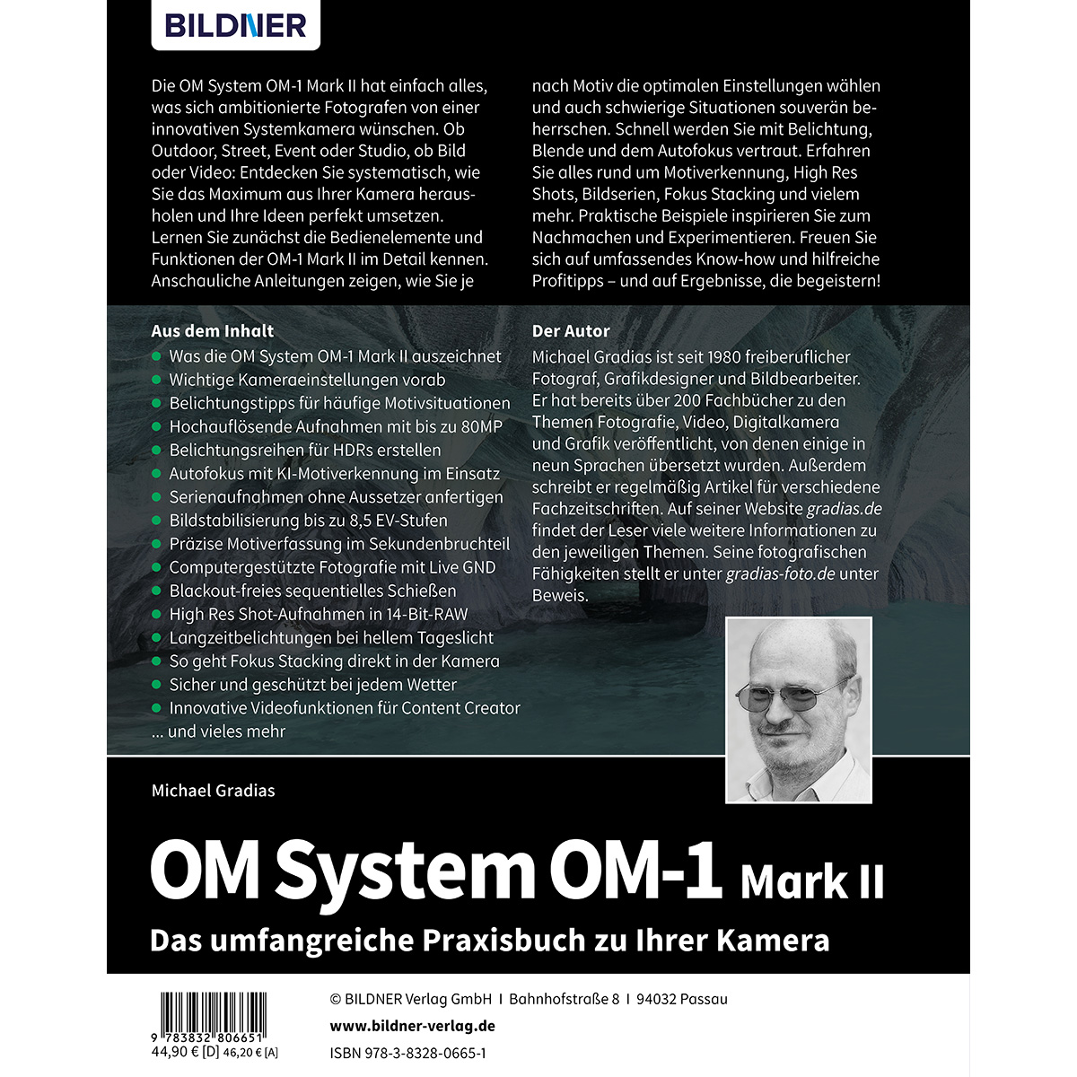 Magazinseite mit Text und einem Porträt von Michael Gradias. Der Text ist auf Deutsch.