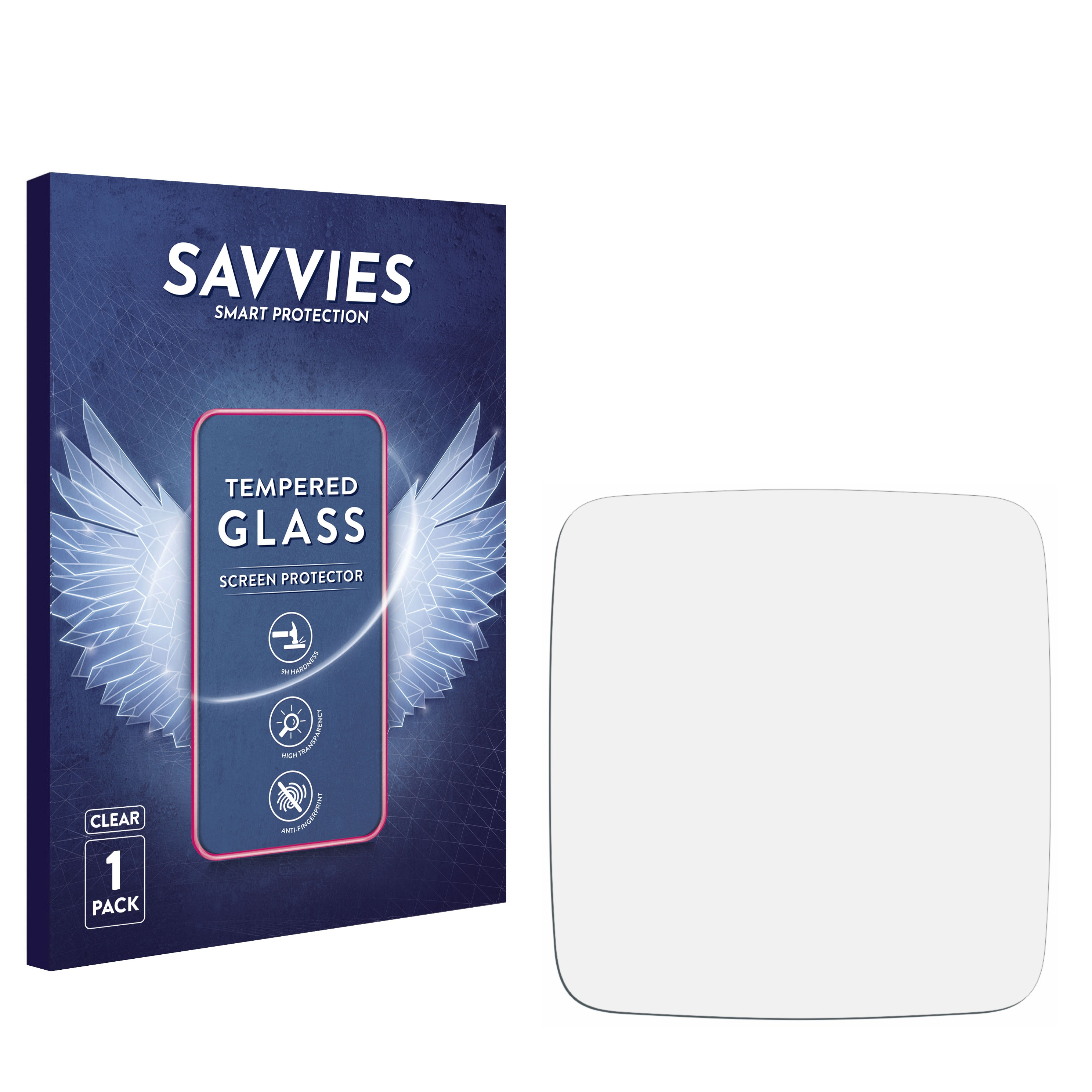 Savvies Displayschutzfolien-Box und Glas, klar, für ein Gerät.
