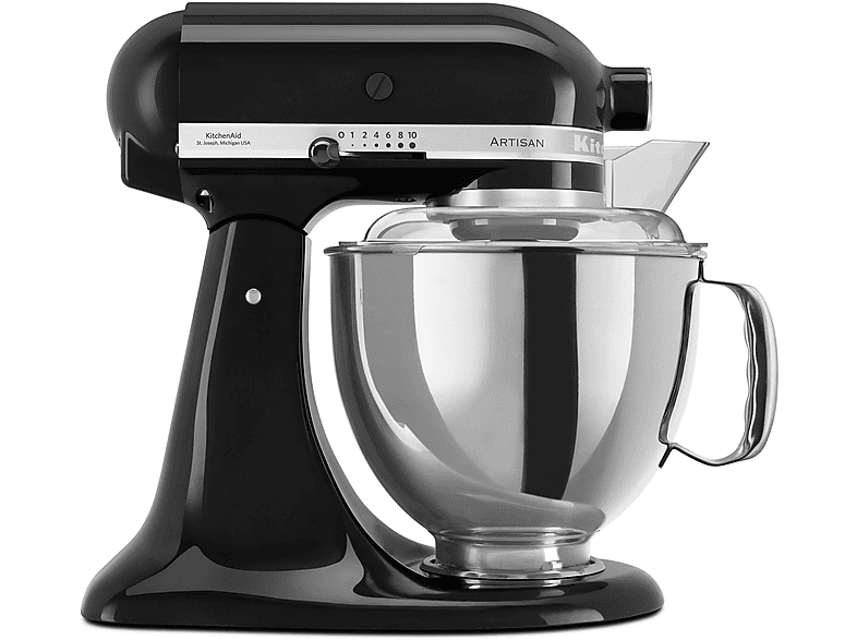 KITCHENAID 5KSM175PSEOB ARTISAN 4,8L ONYX SCHWARZ Küchenmaschine Onyx Schwarz (Rührschüsselkapazität: 4,8 l, 300 Watt)