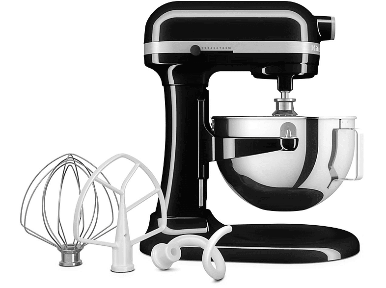 KITCHENAID 5KSM55SXXEOB 5,2 L HEAVY DUTY ONYX SCHWARZ Küchenmaschine Onyx Schwarz (Rührschüsselkapazität: 5,2 l, 375 Watt)