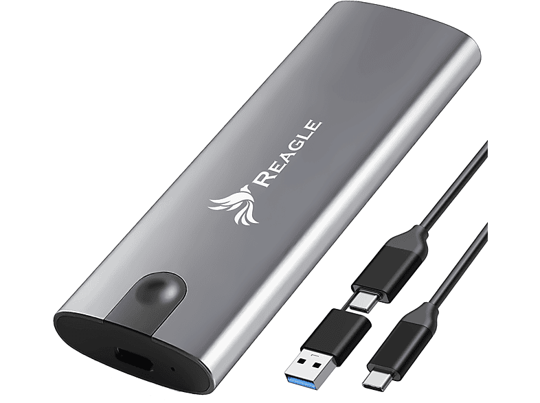 Box Esterno Reagle RE6M2 Per SSD M.2 NVMe USB-C 3.2 20Gbps | Fino A 8TB, Alluminio, Per 2230/2242/2260/2280