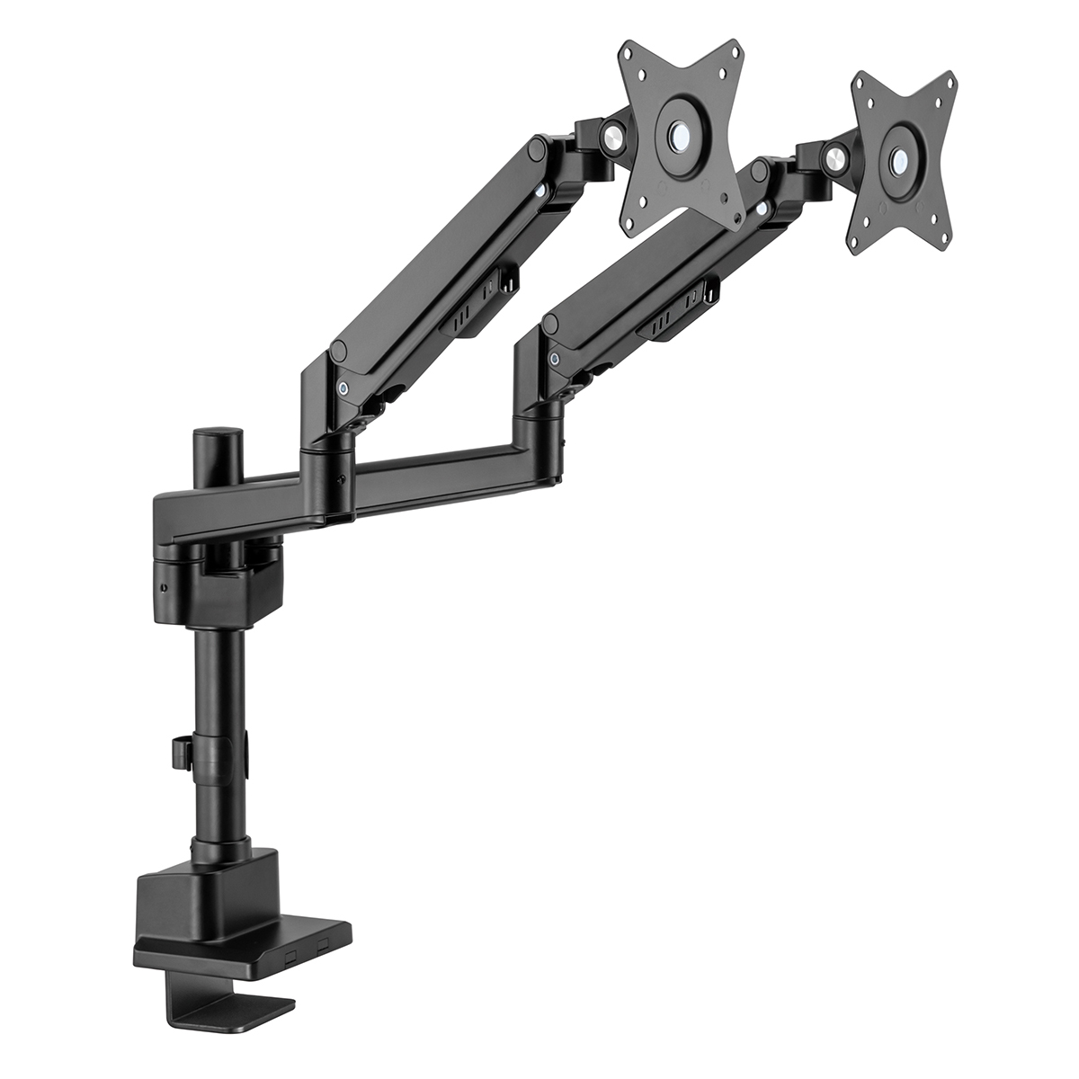 MY WALL HL51-2L vollbeweglich für zwei 17-32 Zoll Monitorhalterung, Schwarz