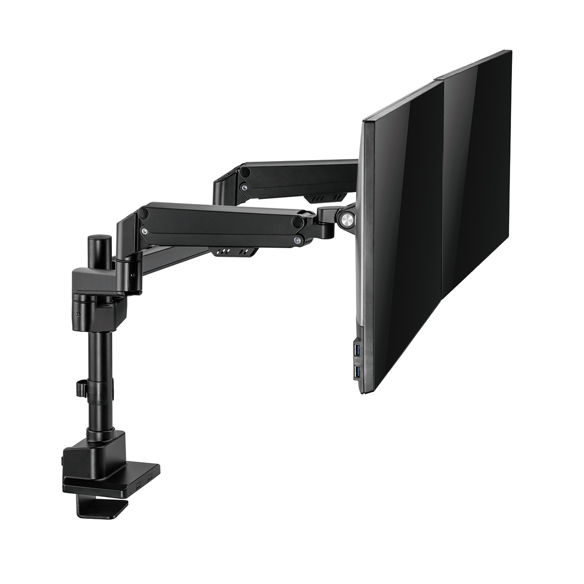 MY WALL HL51-2L vollbeweglich für zwei 17-32 Zoll Monitorhalterung, Schwarz