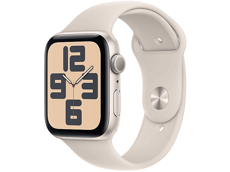 APPLE SE 44 GPS STAR (STAR+SPORT BAND+L) Smartwatch Aluminium Fluorelastomer, 150-200 mm, Polarstern