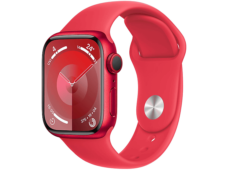 APPLE S9 41 ALU GPS Smartwatch Aluminium Fluorelastomer, 130 - 180 mm, (PRODUCT) RED