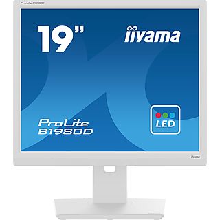 Monitor - IIYAMA B1980D-W5, 19 ", HD, 5 ms, 60.75 Hz, Blanco