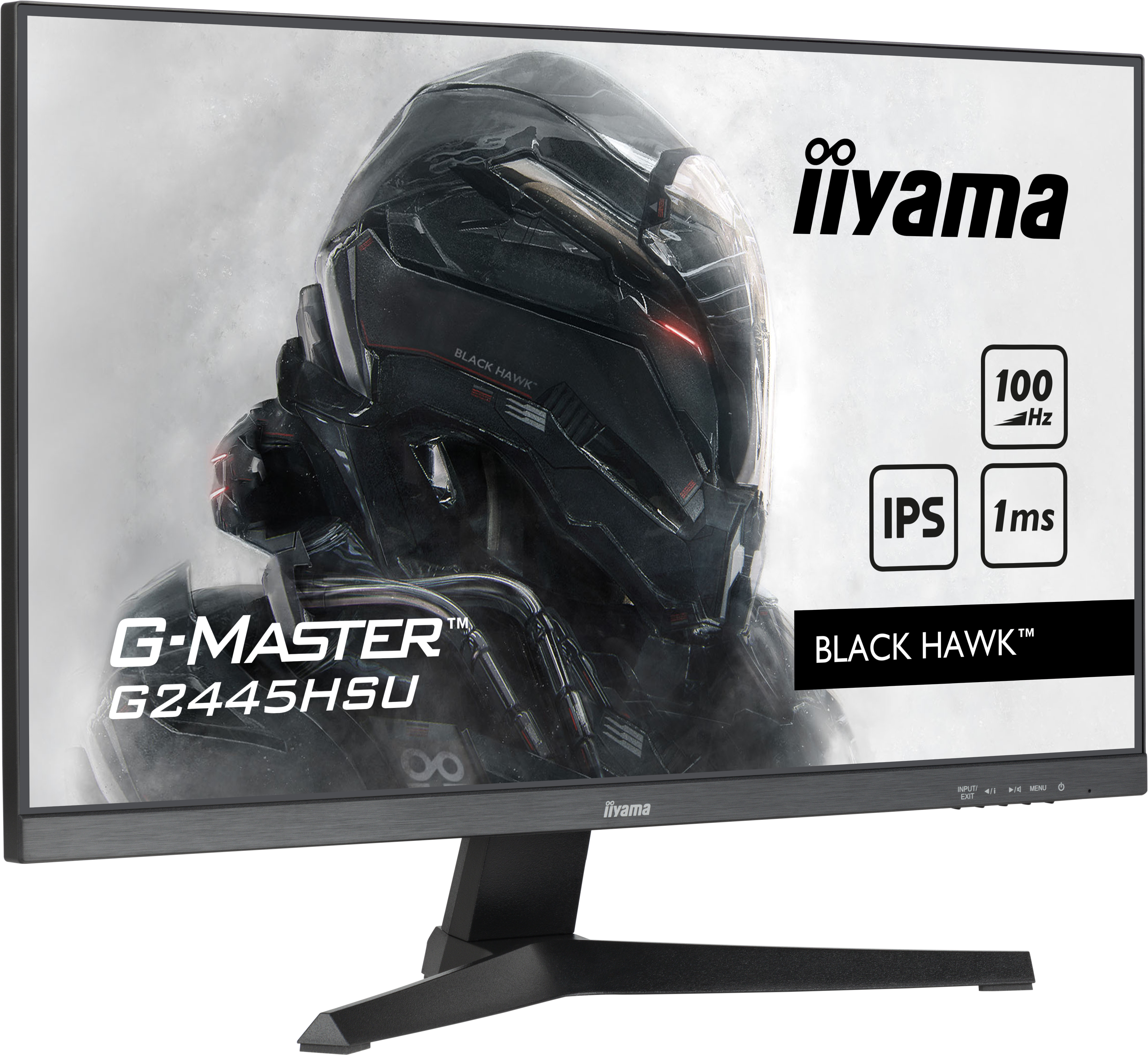 Un monitor nero con una scena di gioco,