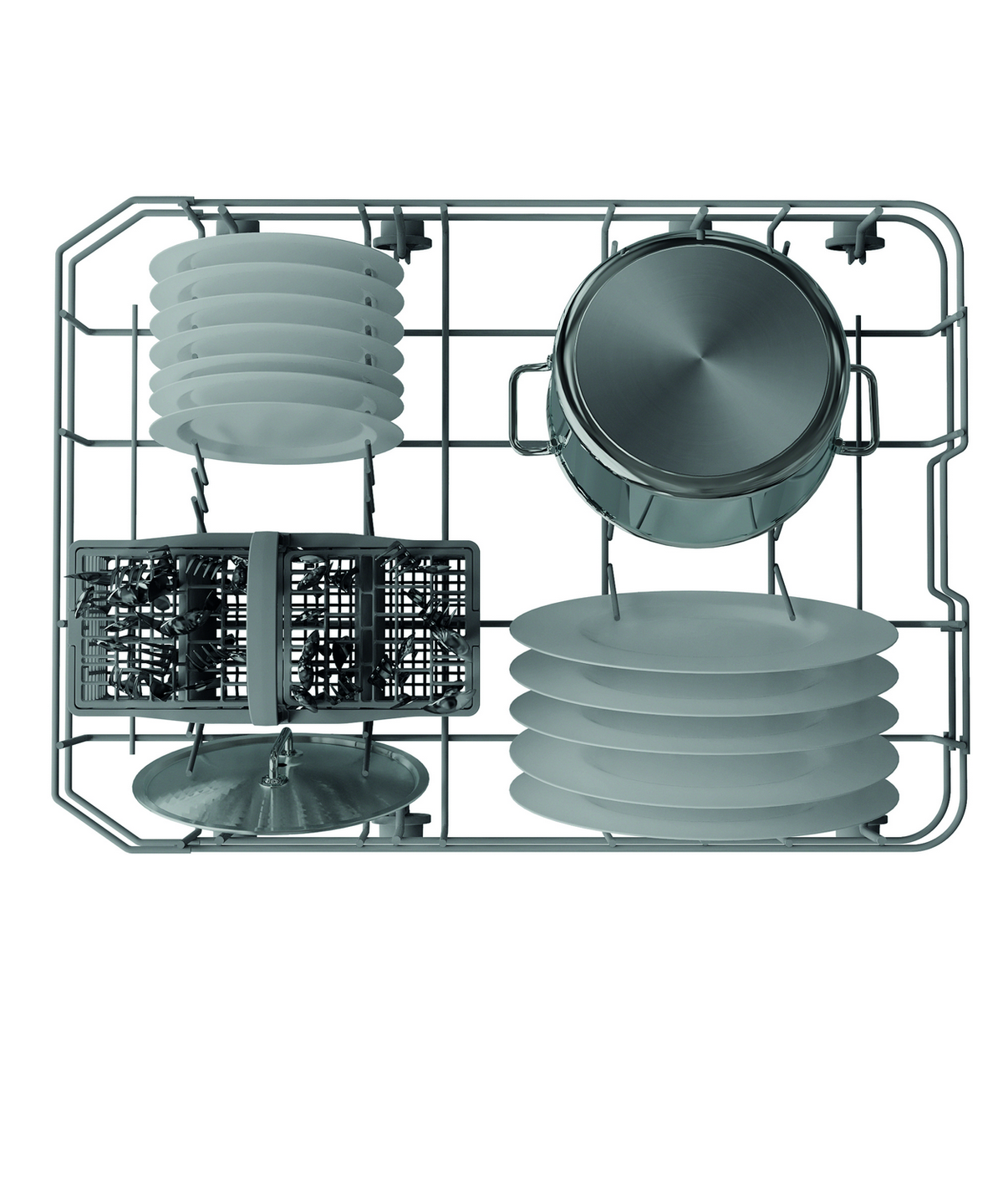 Lavavajillas integrable 45 cm - INDESIT DI9E 2B10, 9 servicios, 5 programas, 44,8 cm, Blanco