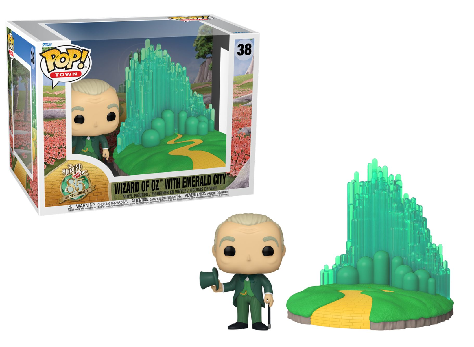 Funko Pop! Der Zauberer von Oz mit Emerald City-Ausstellung und Figur.