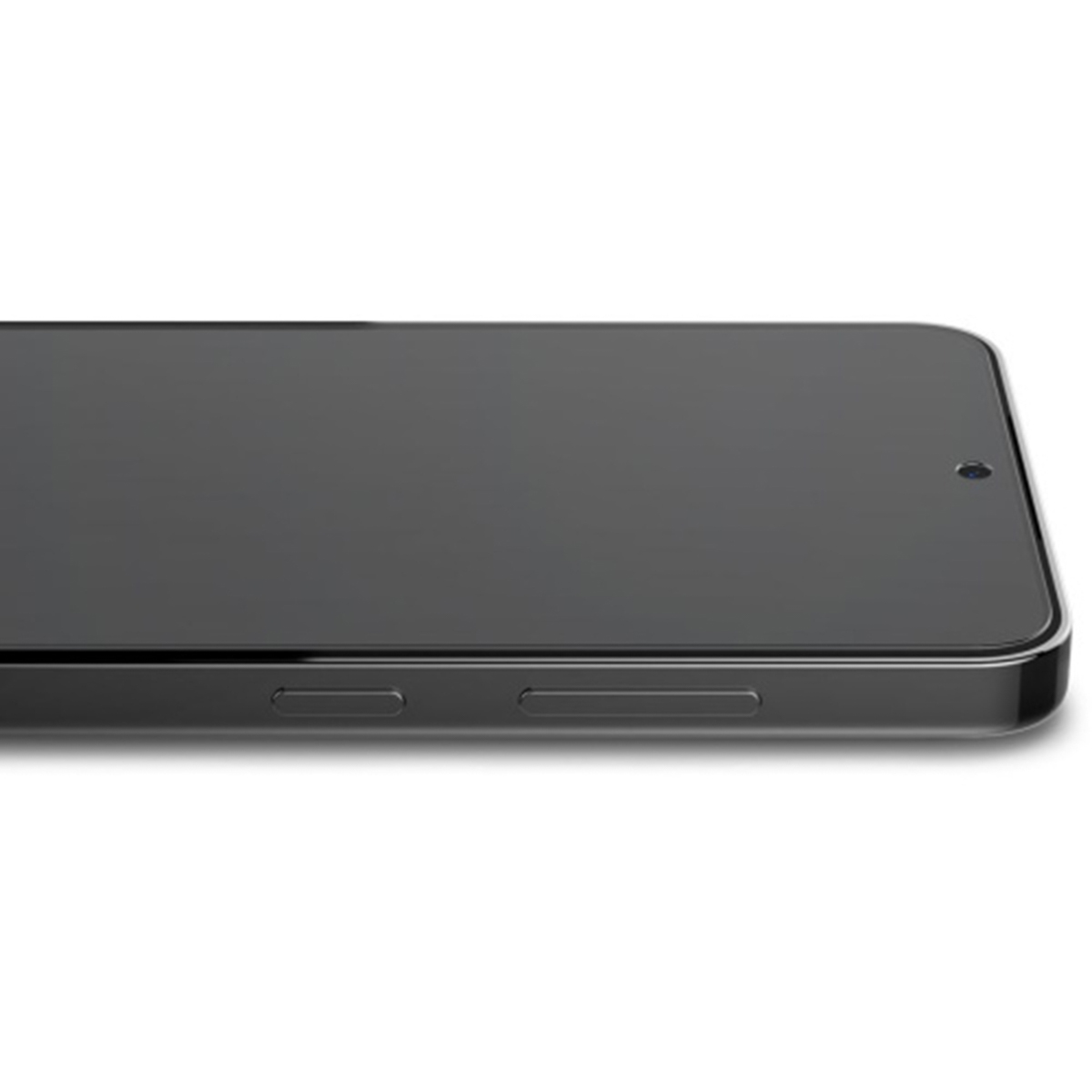 Zbliżenie telefonu z ekranem, pokazujące przyciski boczne.