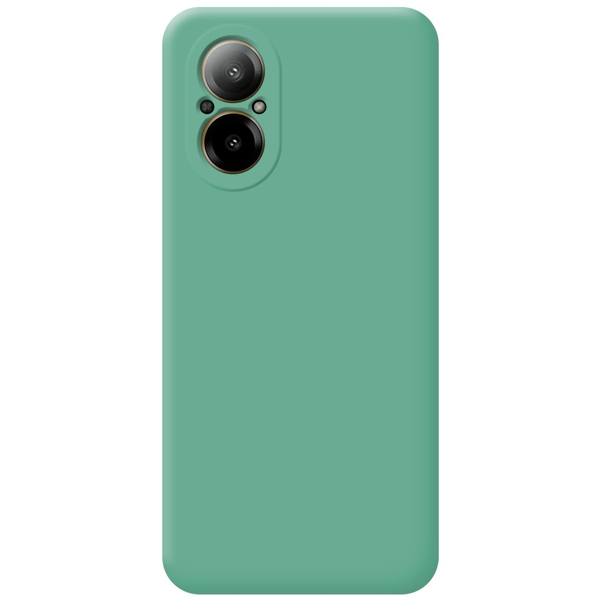 Custodia verde per telefono con due fotocamere.