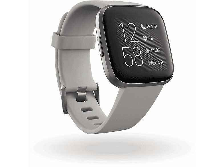 FITBIT VERSA 2 (NFC) STONE/MIST GREY Smartwatch Aluminium Silikon, S,L, Stone/Mist Grey