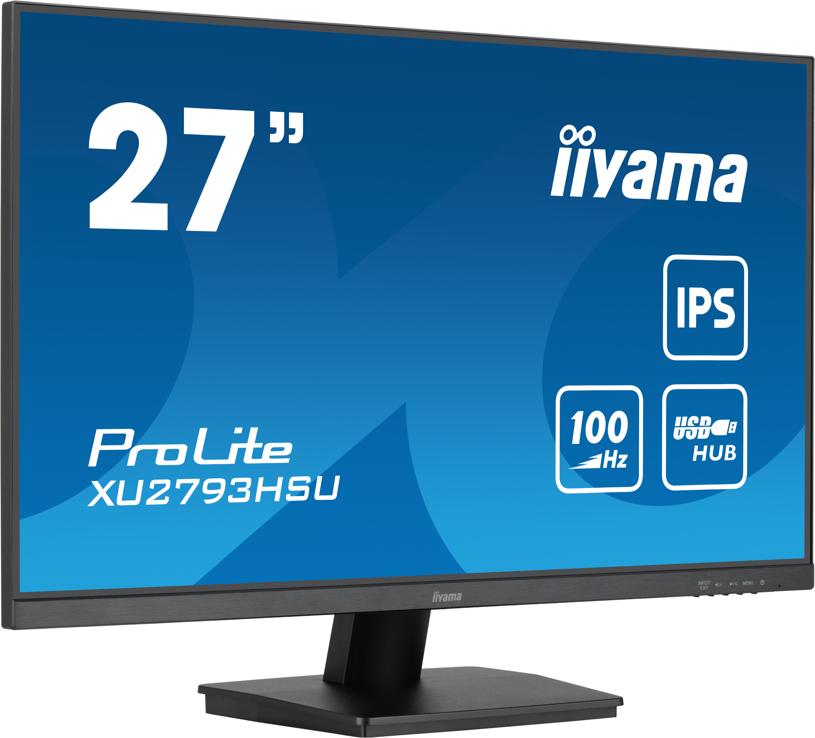 Un monitor iiyama ProLite da 27 pollici con vari dettagli di visualizzazione.