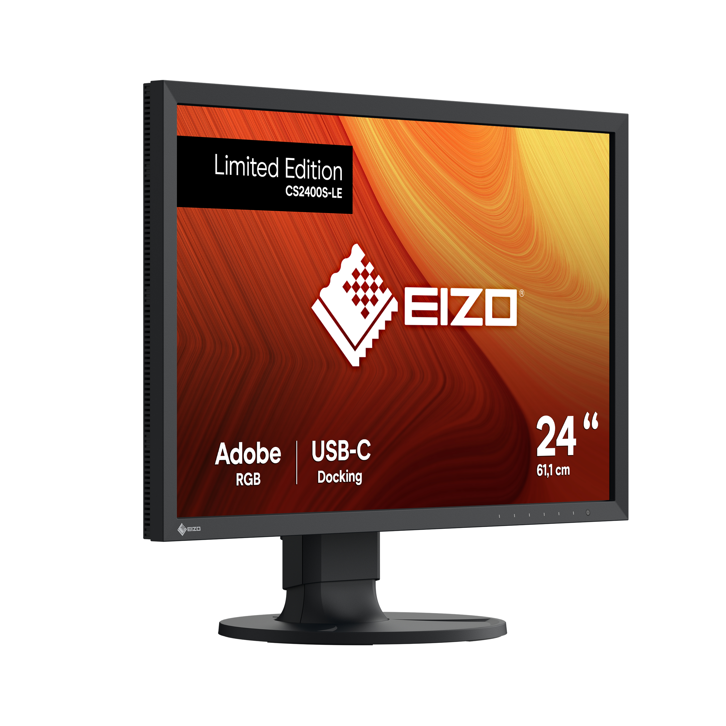 Black monitor with the text "Limited Edition" and "Eizo" logo on a white backdrop.