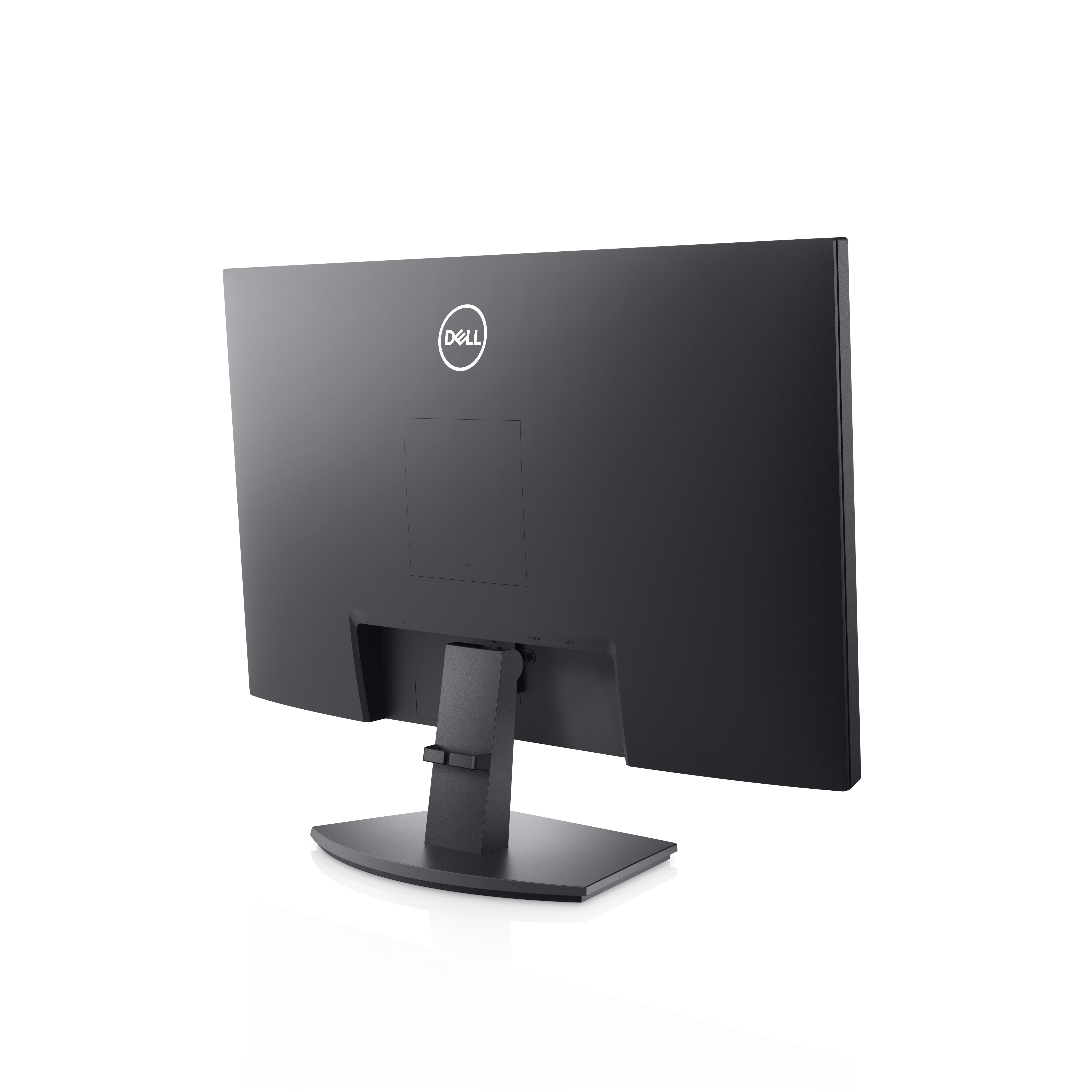 Retro di un monitor per computer nero con il logo Dell.