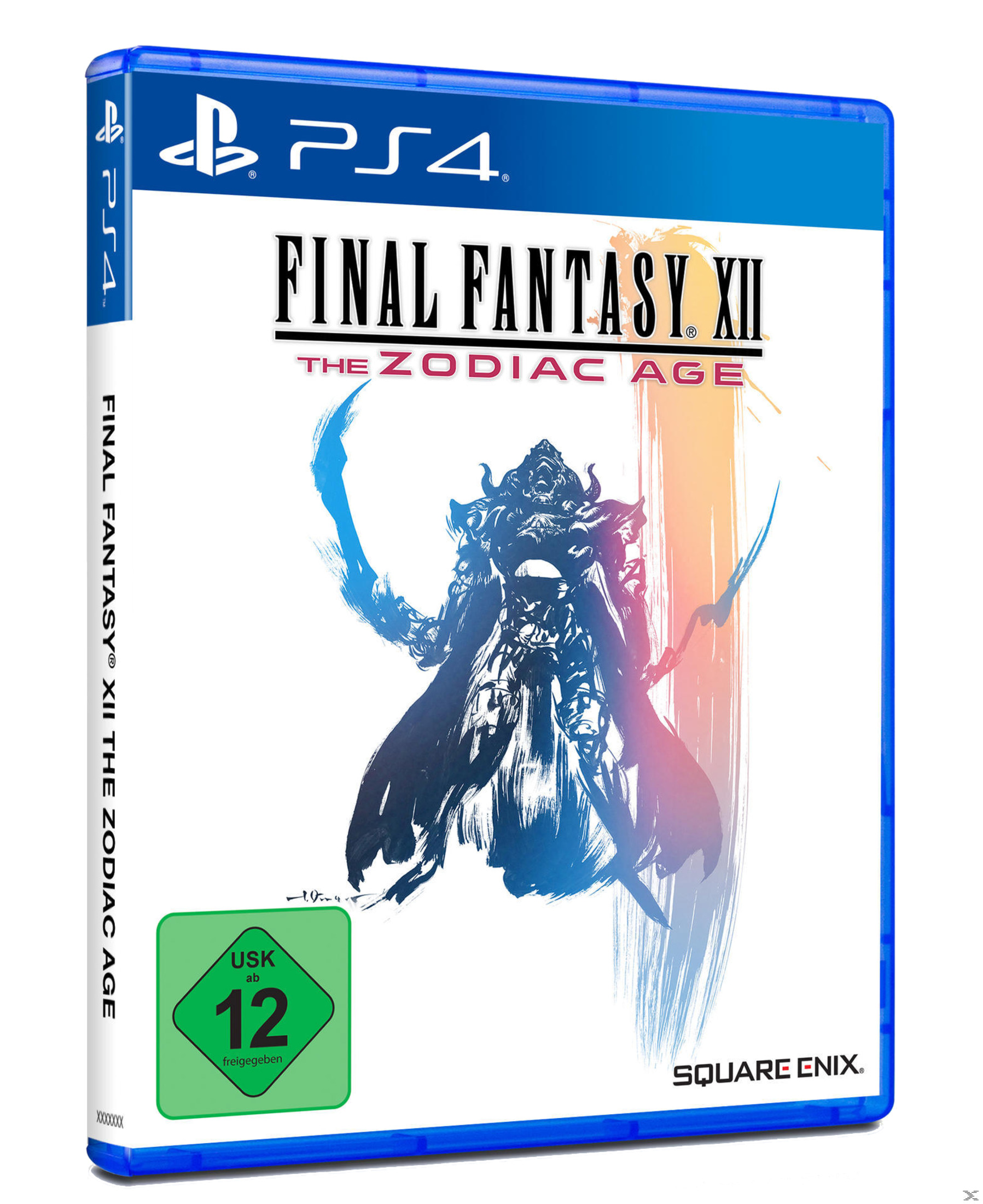 Final Fantasy XII-Spielhülle. Sie zeigt eine Figur mit einem Schwert und einem feuerähnlichen Hintergrund.