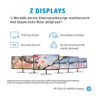 HP Z24n G3 WUXGA-scherm - 24 inch - 1920 x 1200 Pixel (Dual UHD) - IPS (In-Plane Switching)