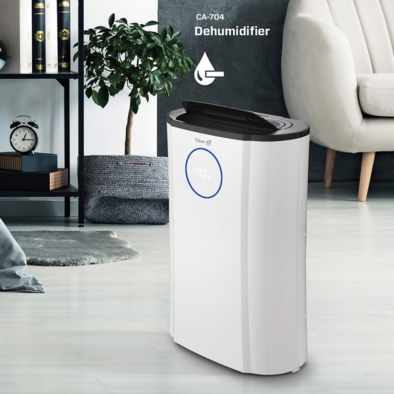 Clean Air Optima® CA-702 Smart - 2in1 Luchtontvochtiger en Luchtreiniger - 5 liter/dag - 5