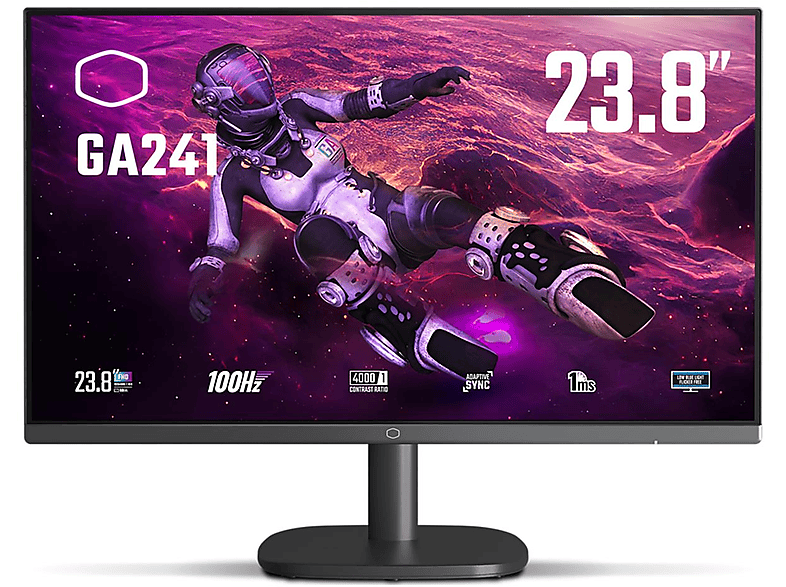 COOLER MASTER GA241 23,8 Zoll Full-HD Gaming Monitor (1 ms Reaktionszeit , 100 Hz , 100 Hz nativ)