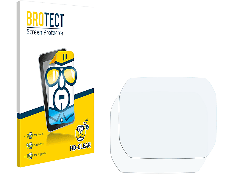 BROTECT 2x klare transparente Schutzfolie (für Casio Unisex A168WA-1YES)