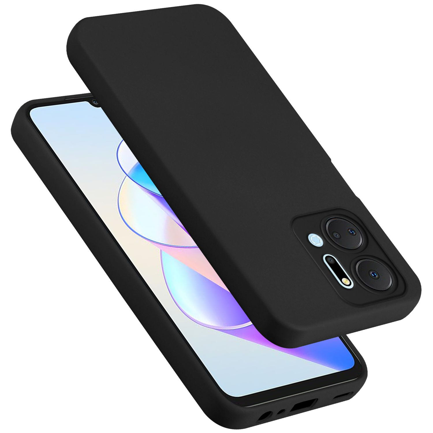 PEIYE Cover Xiaomi Redmi Note 12 Pro Plus 5G | Silicone TPU Blu Con Anello Magnetico | Supporto Auto E Ricarica Wireless - 4