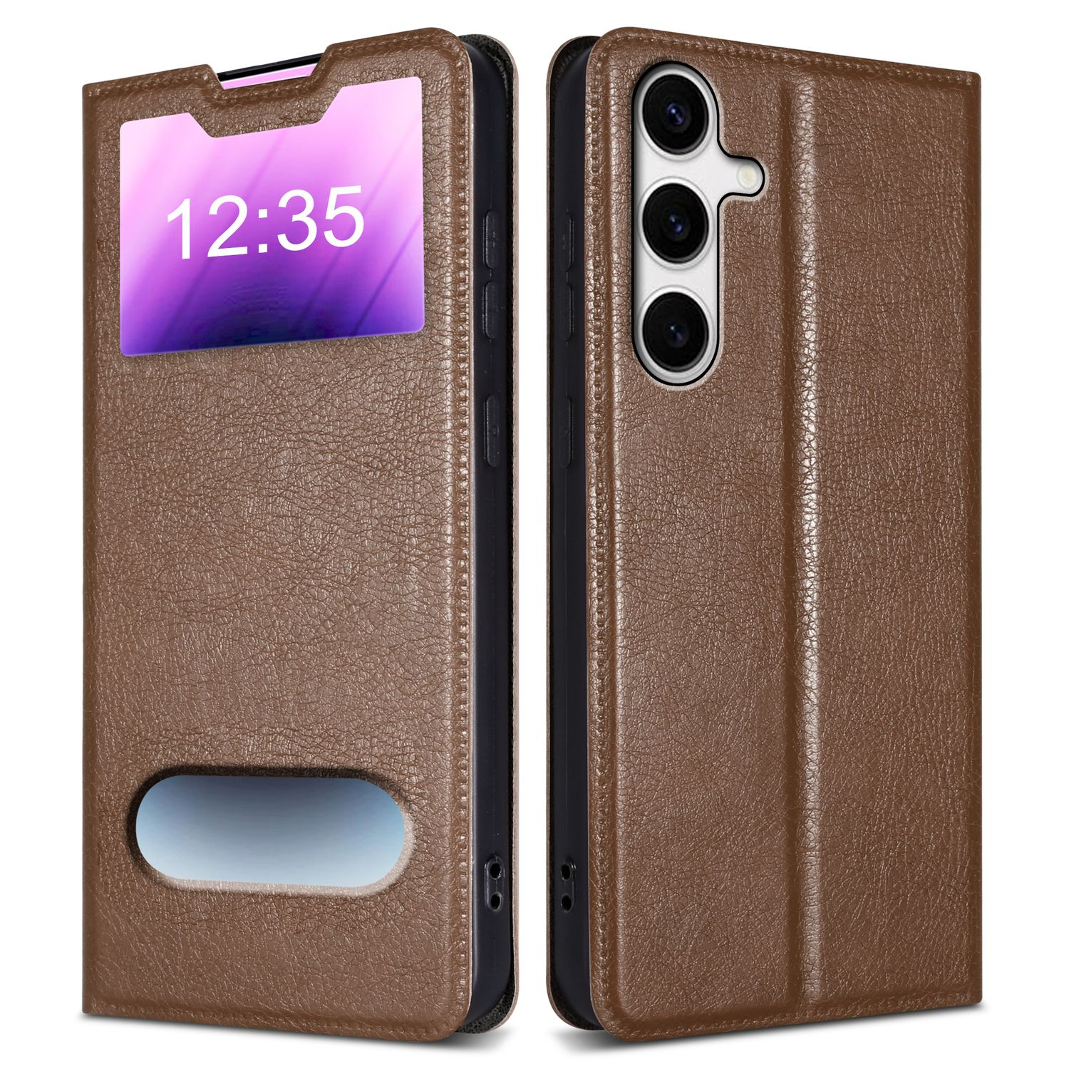 CADORABO Custodia con chiusura magnetica, funzione stand e tasca per le carte CUSTODIA A LIBRO per C21, Violetta Ametista