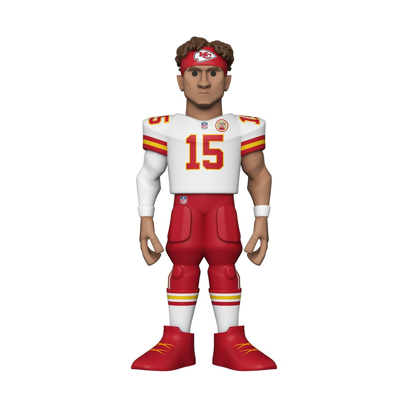 Eine Figur der Kansas City Chiefs. Sie zeigt einen Footballspieler in einem rot-weißen Trikot.