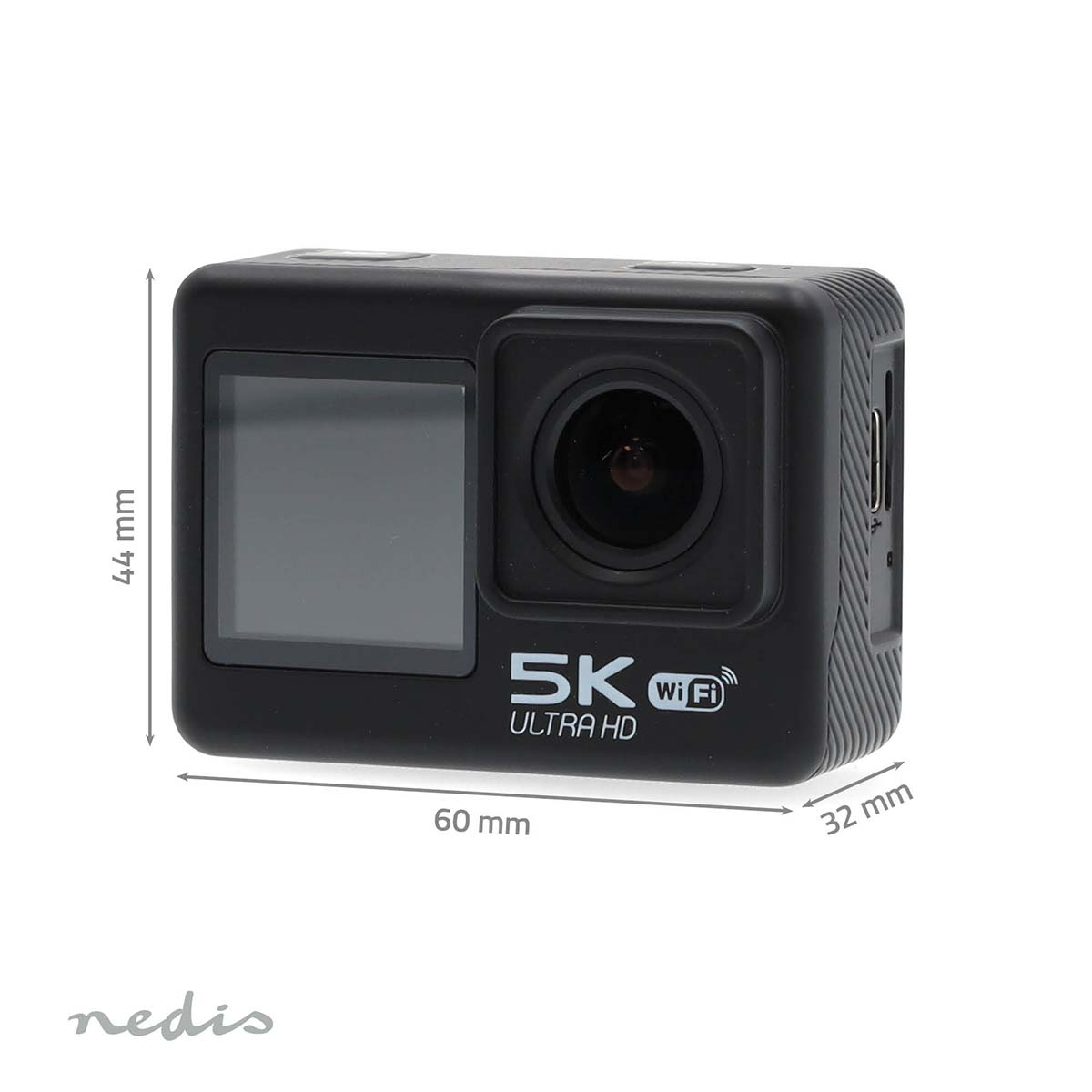ACTION CAMERA NEDIS ACAM71BK, 5K Ultra HD pixel, Stabilizzatore di immagini