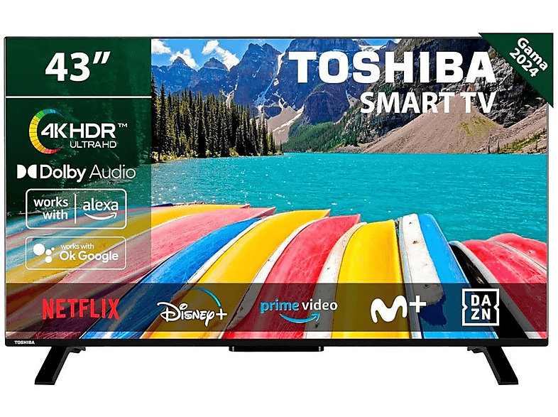 TOSHIBA 43UV2363DG LED TV (Flat, 43 Zoll / 109,22 cm, UHD 4K, SMART TV)