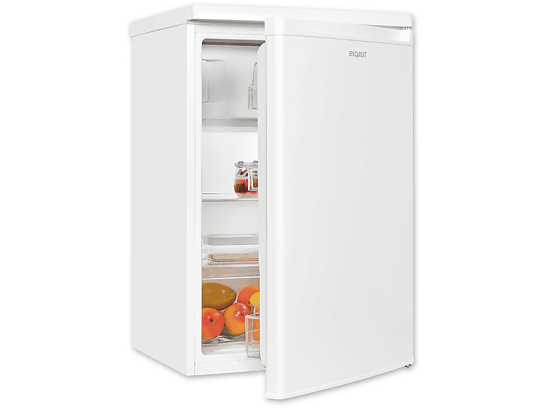 EXQUISIT KS5164E040E weiss Kühlschrank mit Gefrierfach (E, 855 mm hoch, Weiß) MediaMarkt